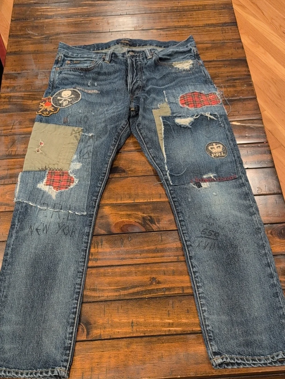 Polo Sullivan Slim Distressed Jeans Patchwork 30x29